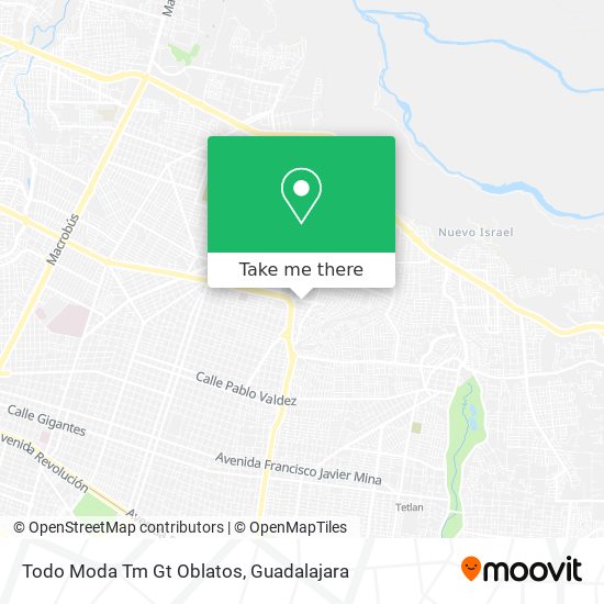 Mapa de Todo Moda Tm Gt Oblatos