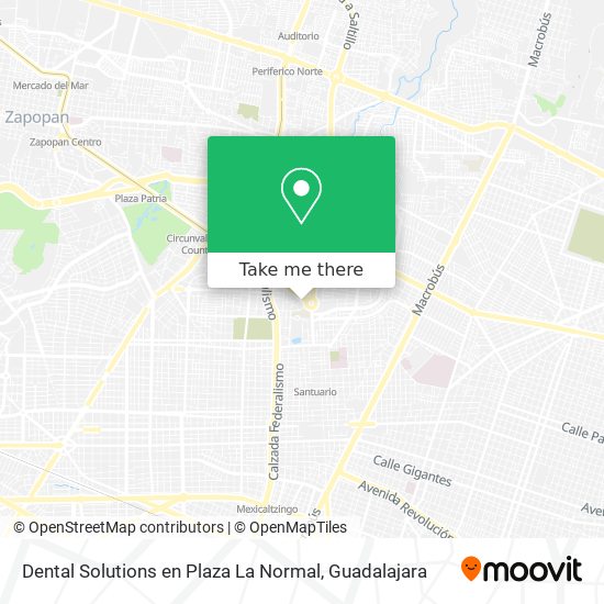 Mapa de Dental Solutions en Plaza La Normal