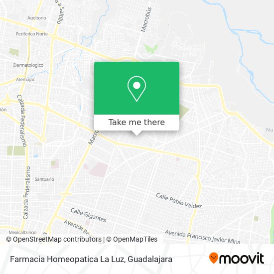 Mapa de Farmacia Homeopatica La Luz