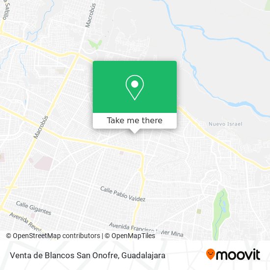 Venta de Blancos San Onofre map