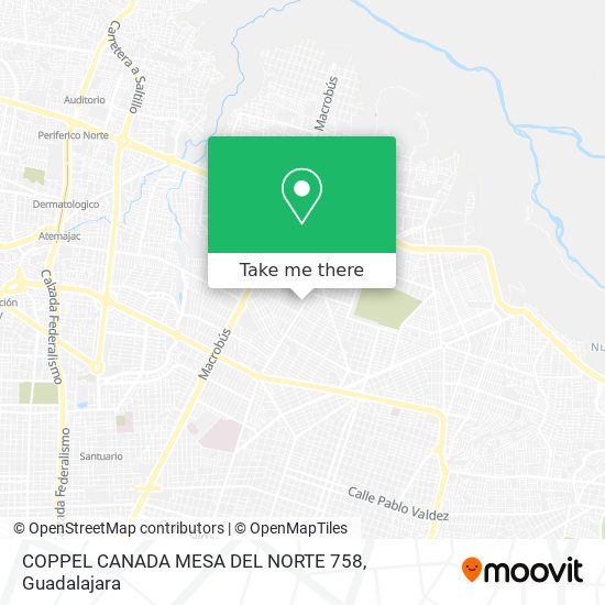 COPPEL CANADA MESA DEL NORTE 758 map