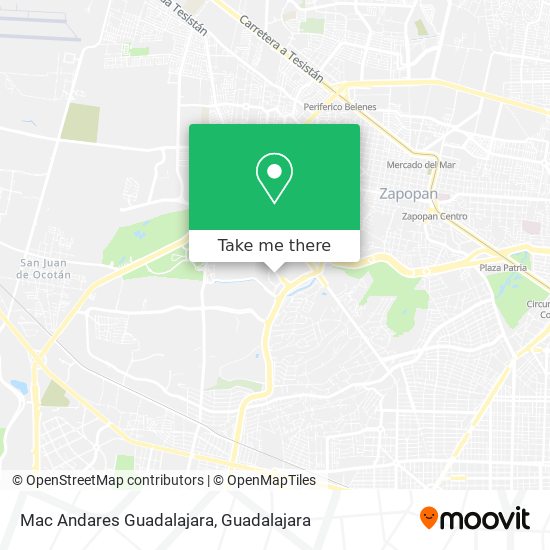 Mapa de Mac Andares Guadalajara