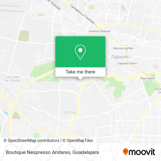 Boutique Nespresso Andares map