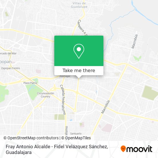 Fray Antonio Alcalde - Fidel Velázquez Sánchez map