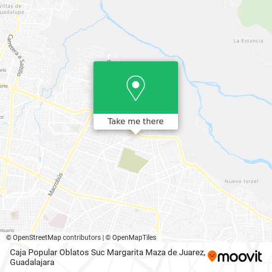 Mapa de Caja Popular Oblatos Suc Margarita Maza de Juarez