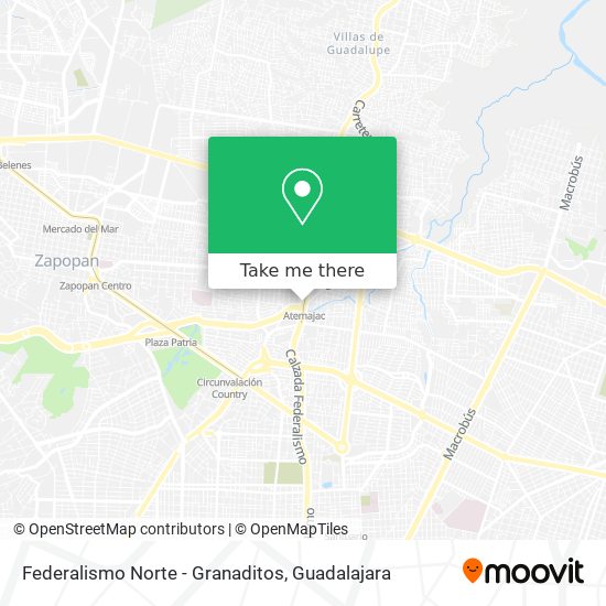 Federalismo Norte - Granaditos map
