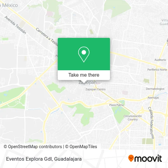 Eventos Explora Gdl map