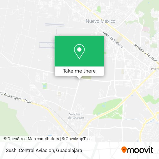 Sushi Central Aviacion map