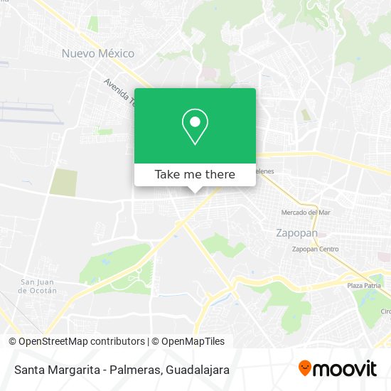 Santa Margarita - Palmeras map
