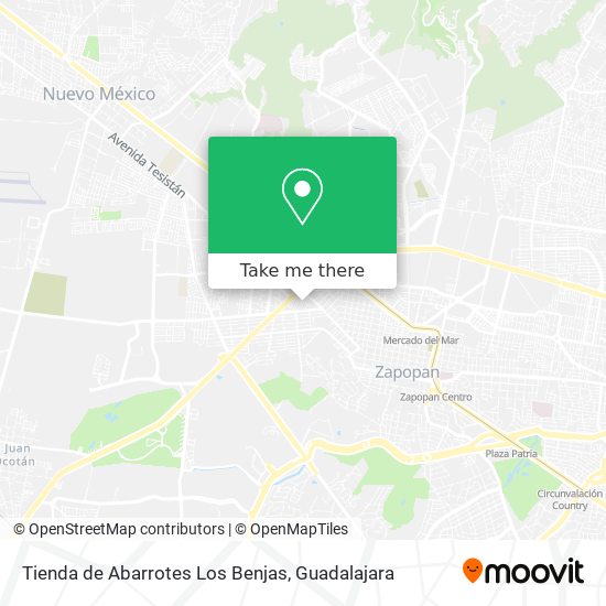 Mapa de Tienda de Abarrotes Los Benjas