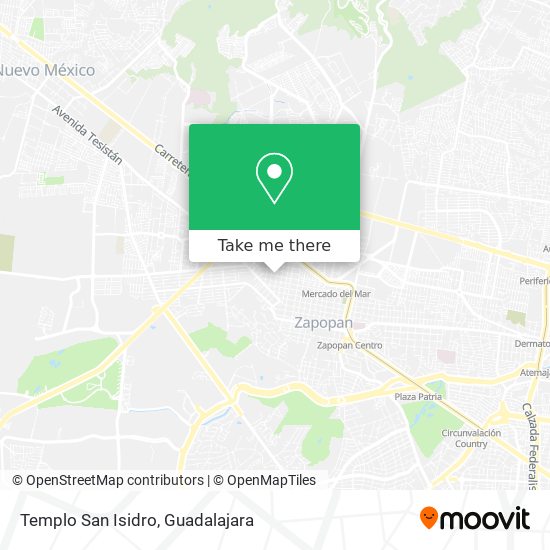 Mapa de Templo San Isidro