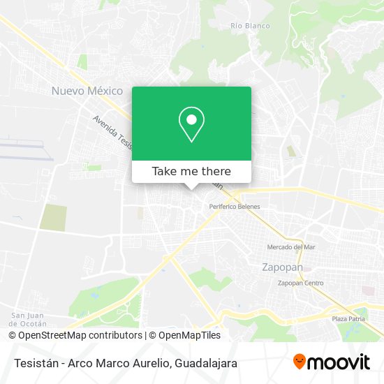Mapa de Tesistán - Arco Marco Aurelio