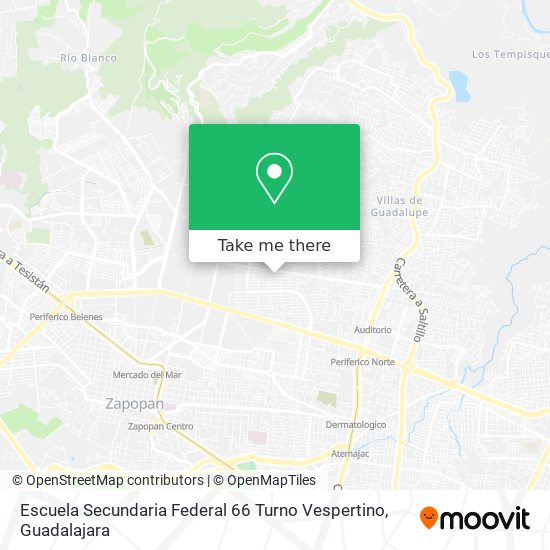 Mapa de Escuela Secundaria Federal 66 Turno Vespertino