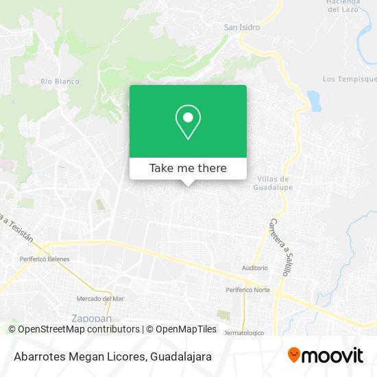 Abarrotes Megan Licores map