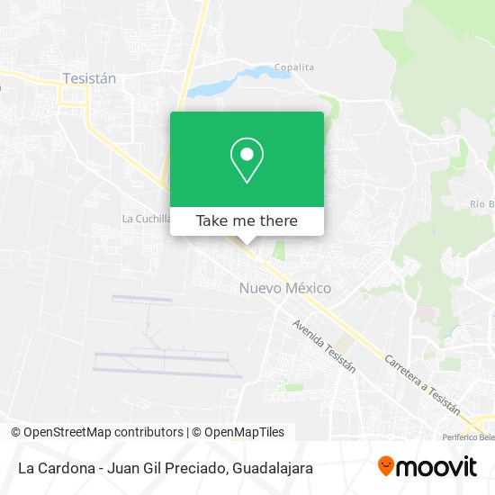 La Cardona - Juan Gil Preciado map