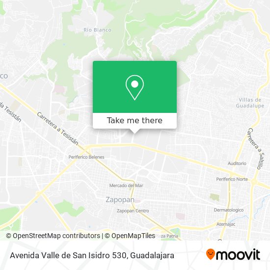 Mapa de Avenida Valle de San Isidro 530