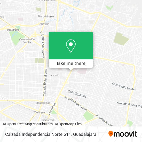 Calzada Independencia Norte 611 map