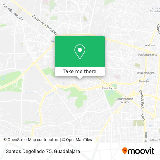 Santos Degollado 75 map