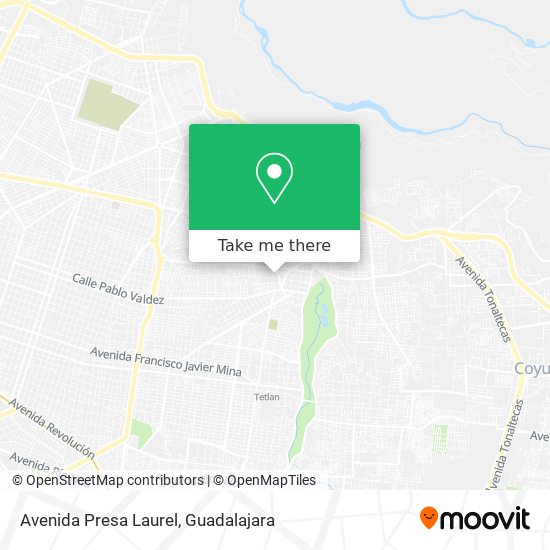 Mapa de Avenida Presa Laurel