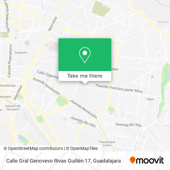 Mapa de Calle Gral Genovevo Rivas Guillén 17