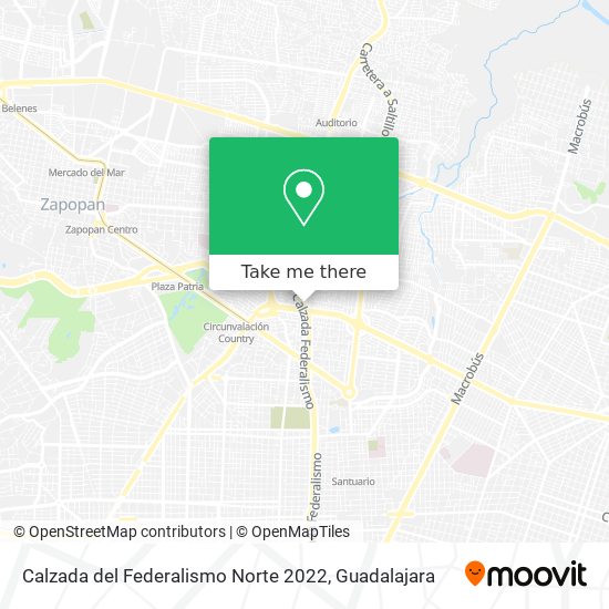 Calzada del Federalismo Norte 2022 map
