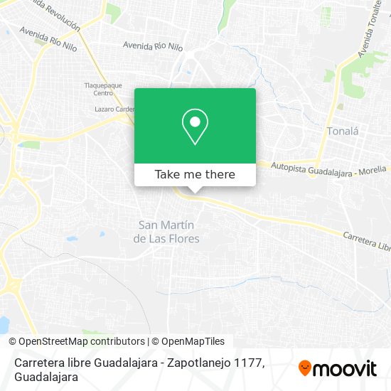 Carretera libre Guadalajara - Zapotlanejo 1177 map