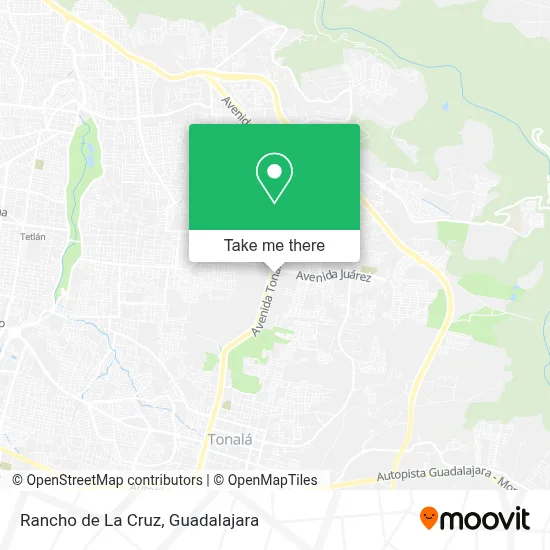 Rancho de La Cruz map