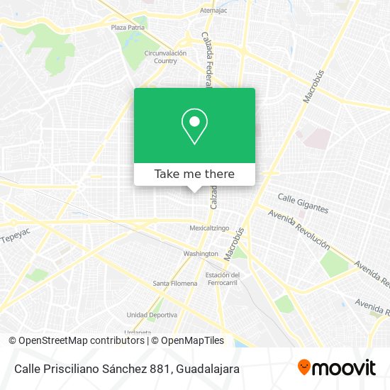 Mapa de Calle Prisciliano Sánchez 881