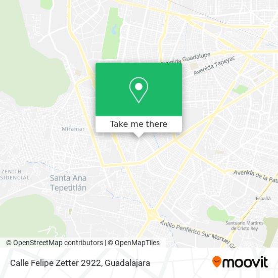 Mapa de Calle Felipe Zetter 2922