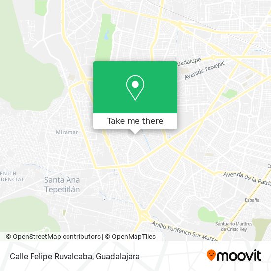 Mapa de Calle Felipe Ruvalcaba
