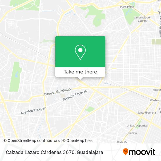 Calzada Lázaro Cárdenas 3670 map
