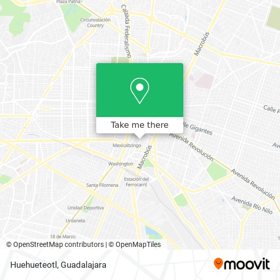 Mapa de Huehueteotl