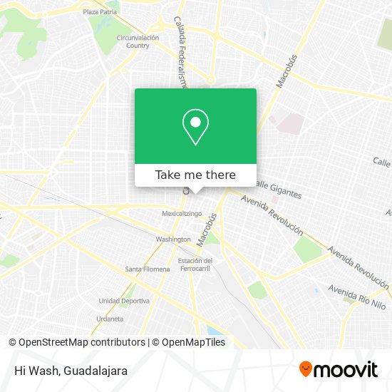Mapa de Hi Wash