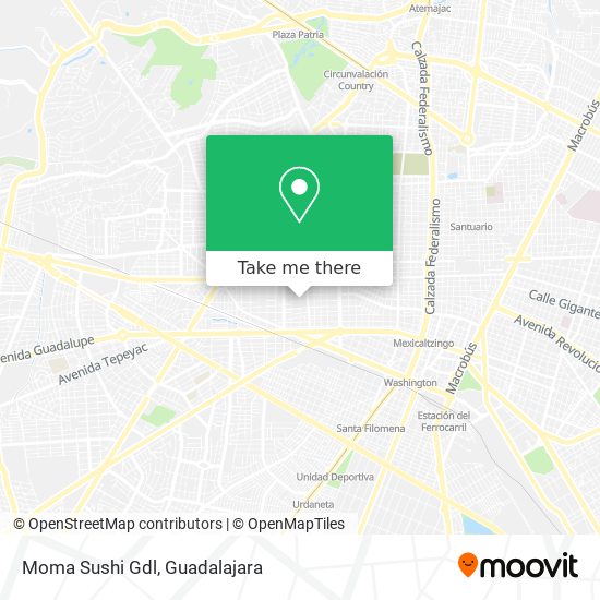 Mapa de Moma Sushi Gdl