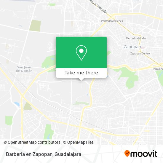 Mapa de Barberia en Zapopan