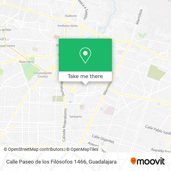 Calle Paseo de los Filósofos 1466 map