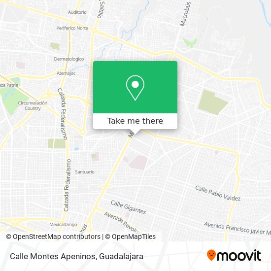 Mapa de Calle Montes Apeninos