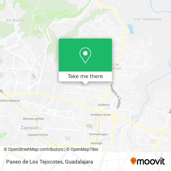 Mapa de Paseo de Los Tejocotes