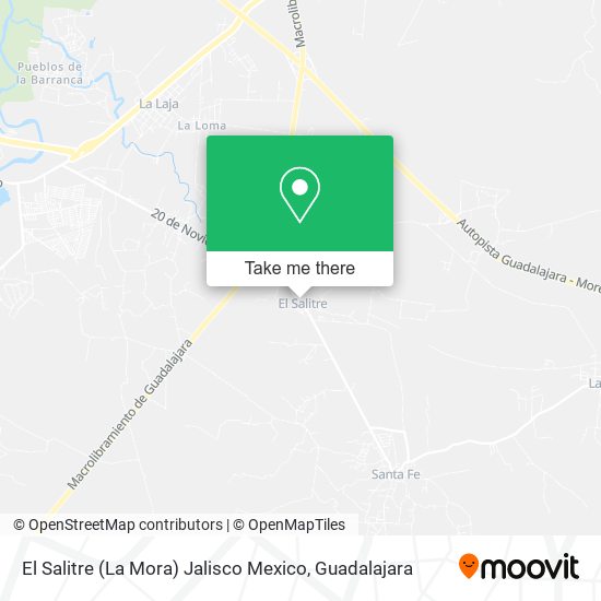 Mapa de El Salitre (La Mora) Jalisco Mexico