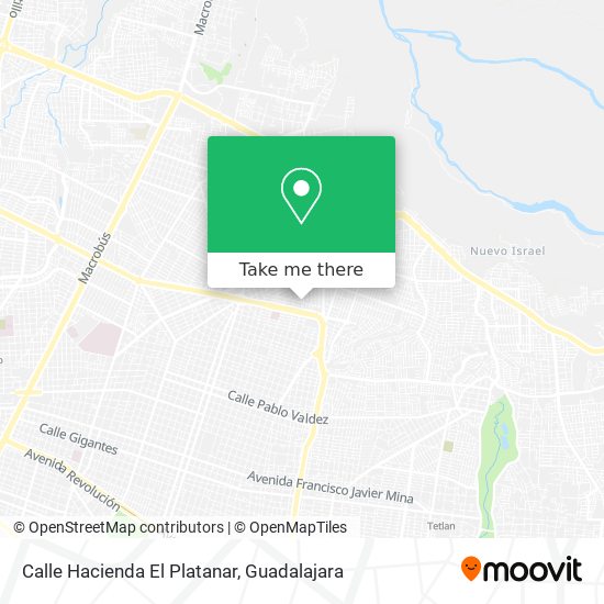 Mapa de Calle Hacienda El Platanar