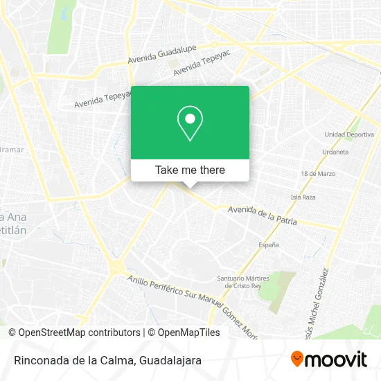 Rinconada de la Calma map