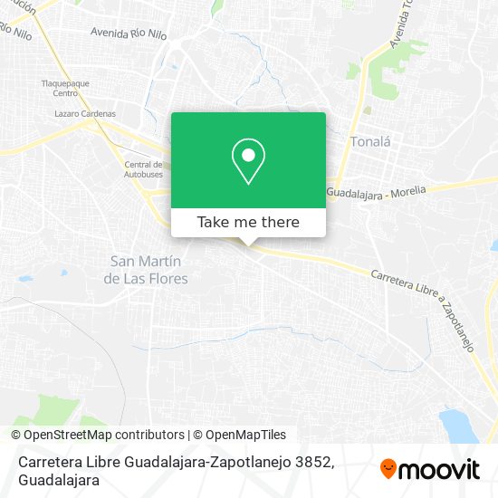 Carretera Libre Guadalajara-Zapotlanejo 3852 map