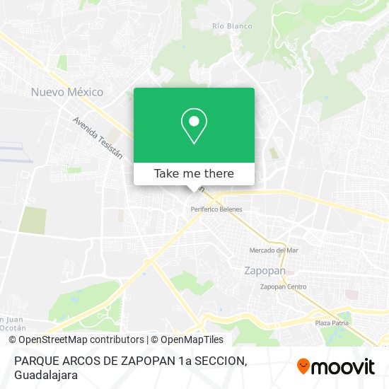PARQUE ARCOS DE ZAPOPAN 1a SECCION map