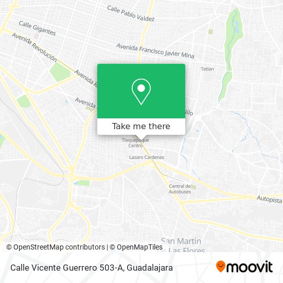 Mapa de Calle Vicente Guerrero 503-A