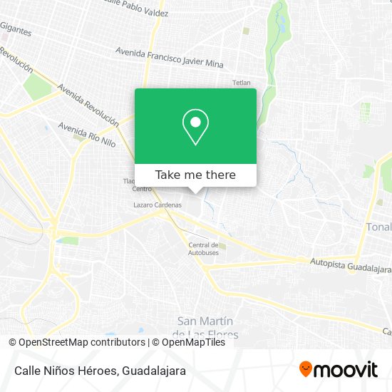 Mapa de Calle Niños Héroes