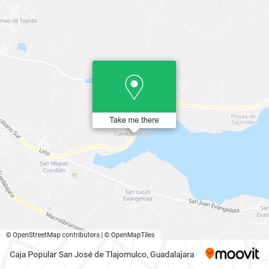 Mapa de Caja Popular San José de Tlajomulco