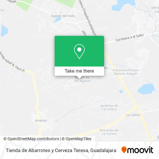 Mapa de Tienda de Abarrotes y Cerveza Teresa