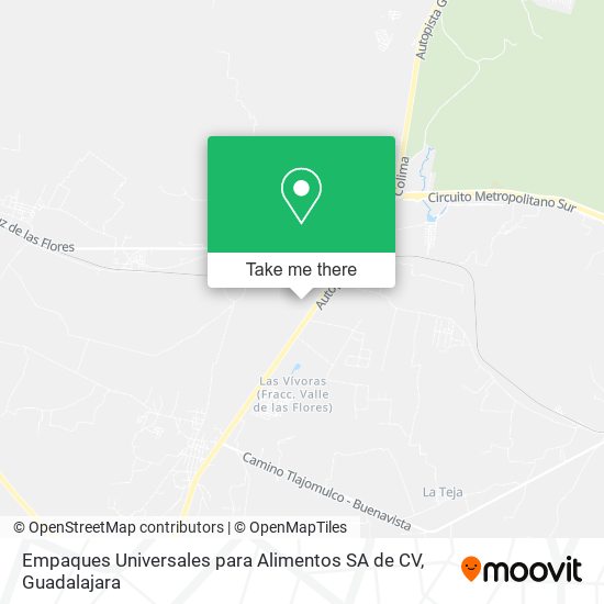 Mapa de Empaques Universales para Alimentos SA de CV