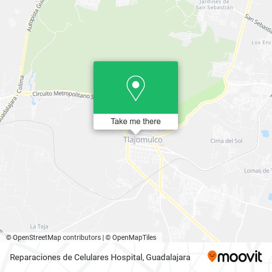 Mapa de Reparaciones de Celulares Hospital