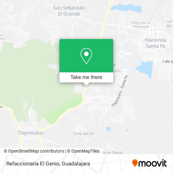 Refaccionaria El Genio map